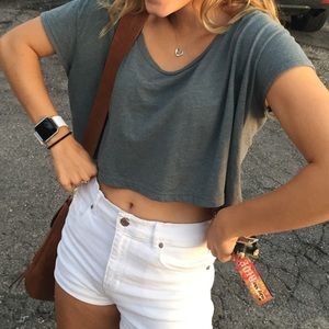 American Apparel crop tshirt